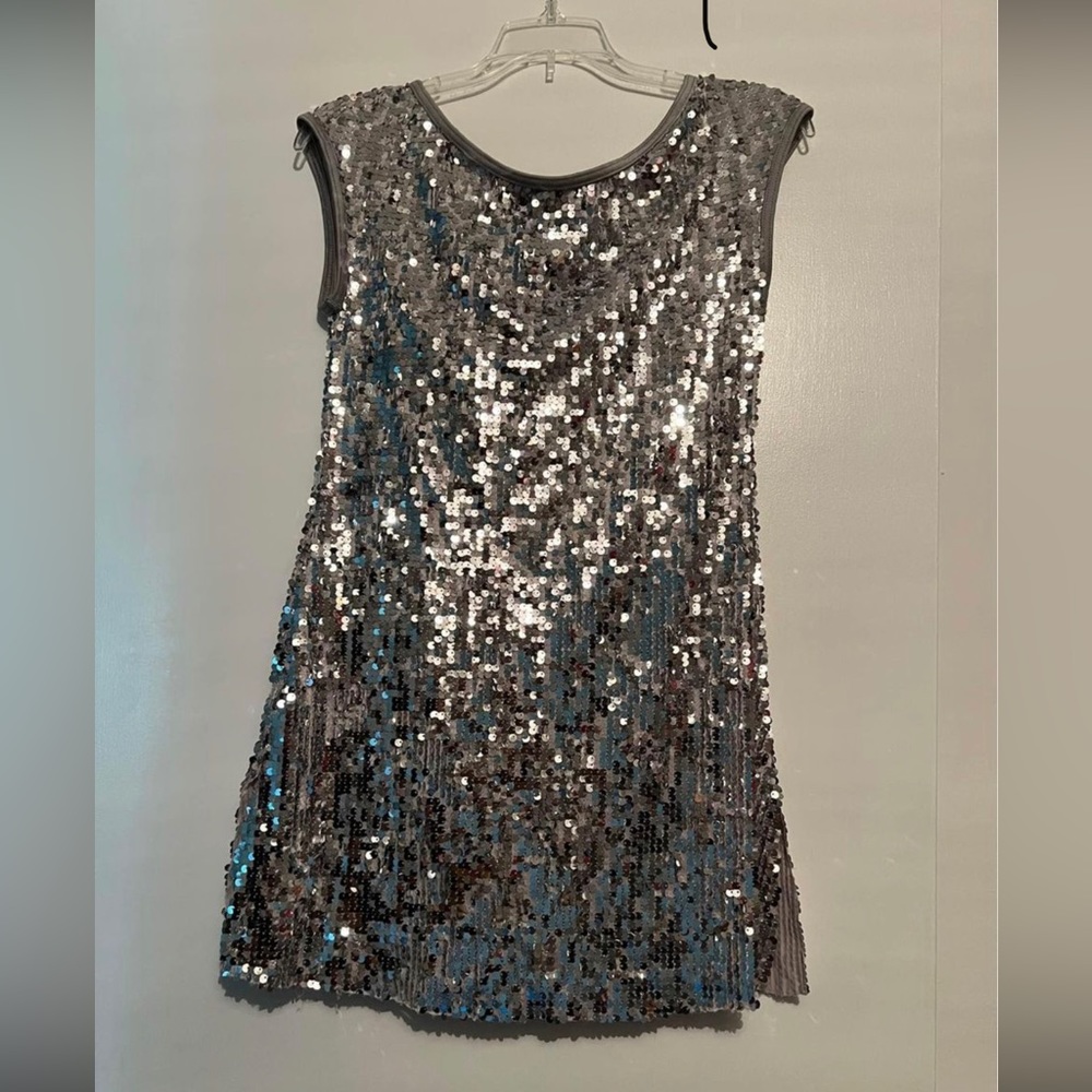 Silver Sequin Dance Costume